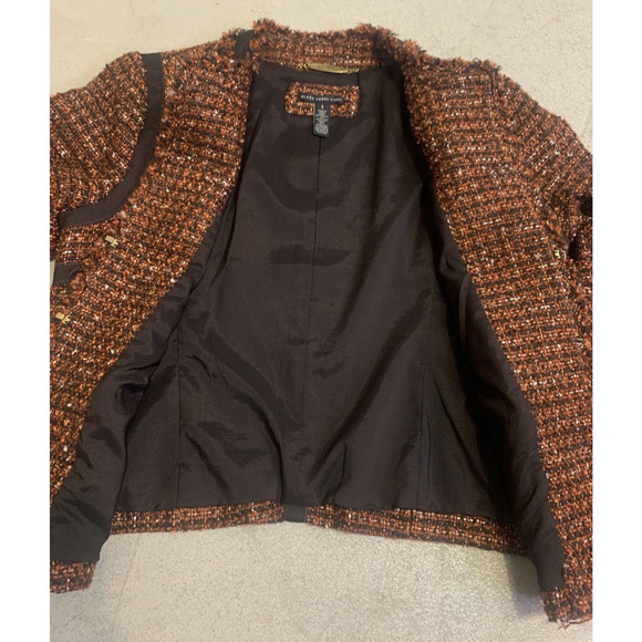 Chico's Black Label Textured Blazer Womens Size 1 (8-10) Woven Business Jacket - Picture 6 of 12